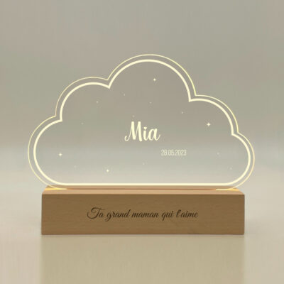 Lampe LED personnalisée Nuage Enchanté