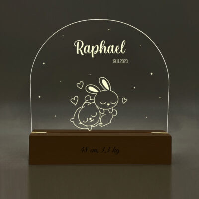 Image produit lampe Lapinoux vue de nuit